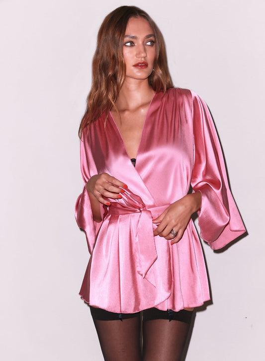 Pink Cadillac Angel Sleeve Robe - Fleur du Mal