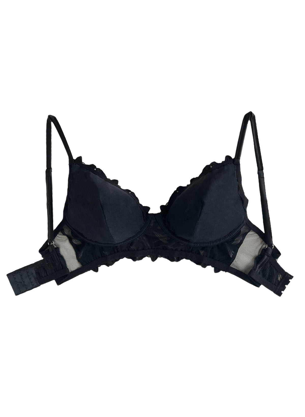 Black Lily Embroidery Post Surgical Bra - Fleur du Mal