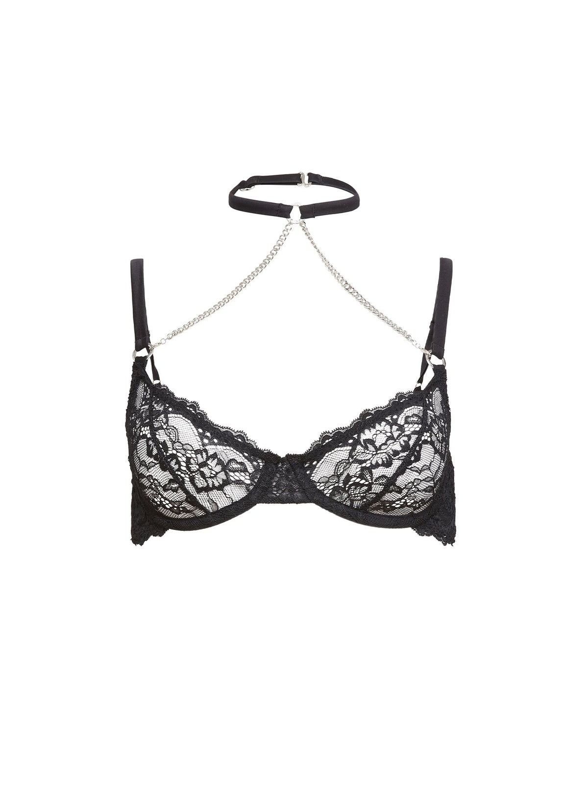 Black Bianca Chain Bra - Fleur du Mal