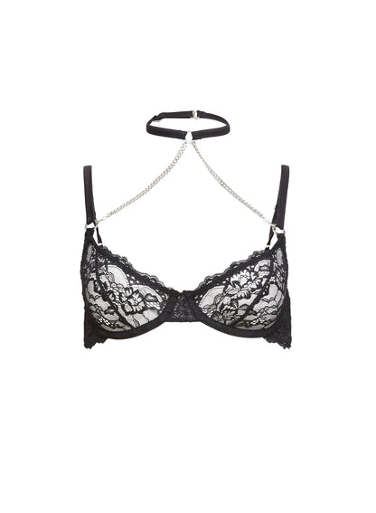 Black Bianca Chain Bra - Fleur du Mal
