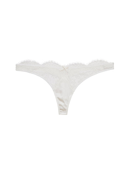 Ivory Frankie Lace Thong - Fleur du Mal