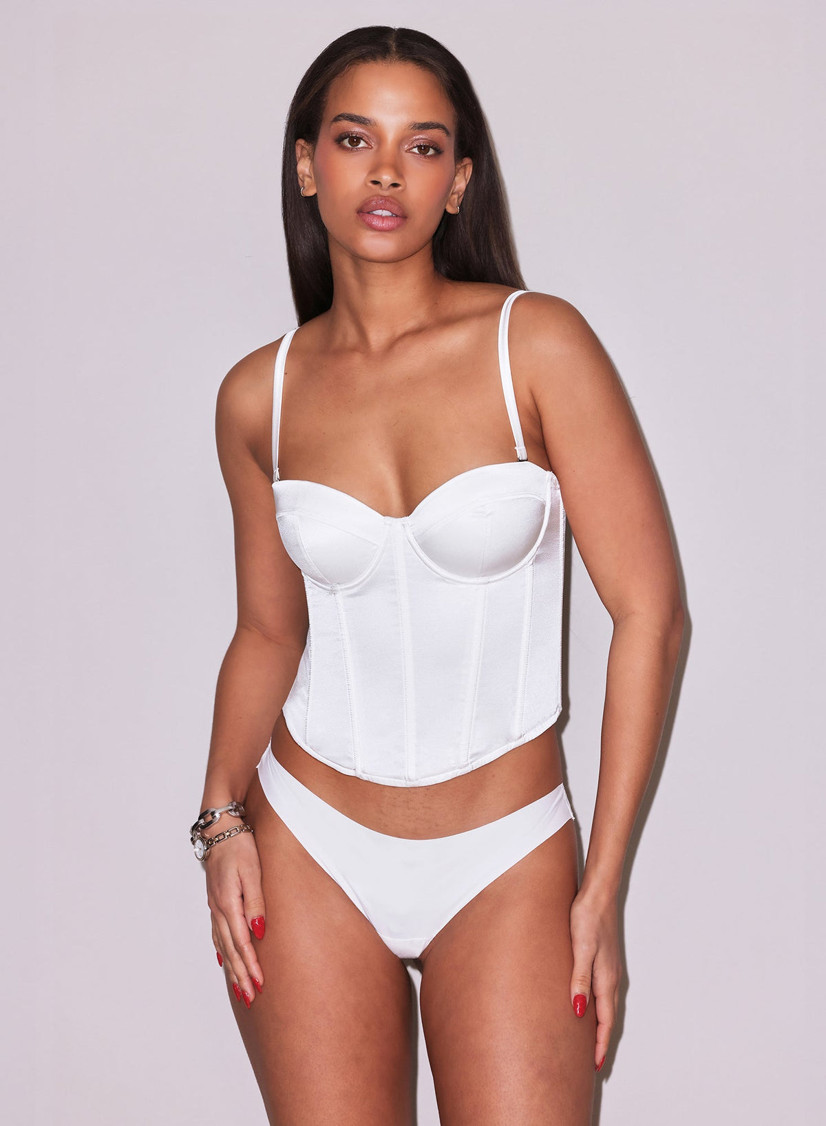Ivory Charlotte Lace Seamless Thong - Fleur du Mal
