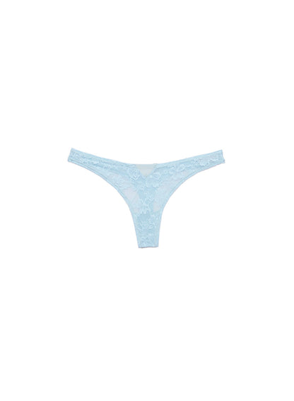 Blue Le Stretch Lace Thong - Fleur du Mal