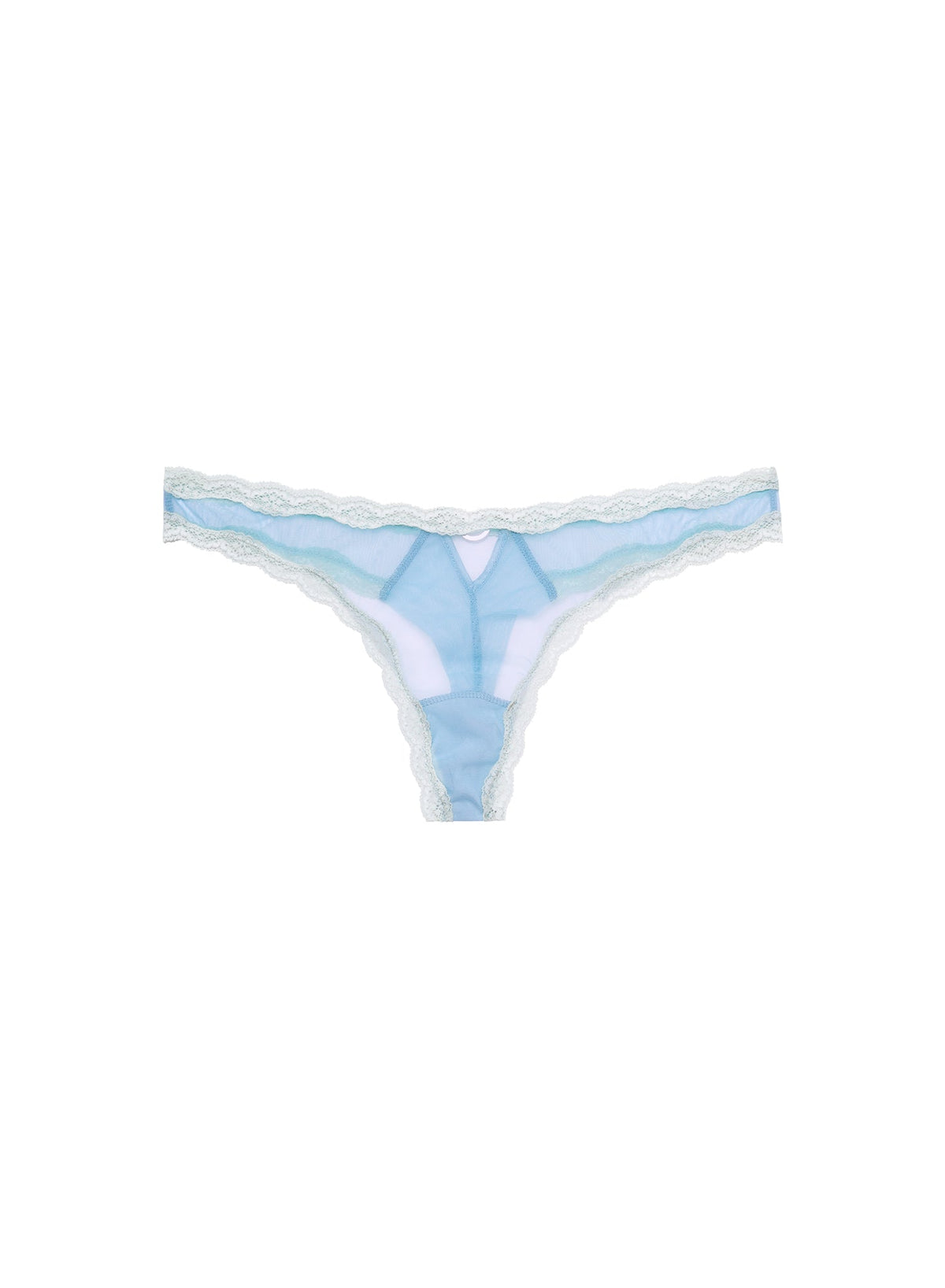 Light Blue Sheer Tulle Thong - Fleur du Mal