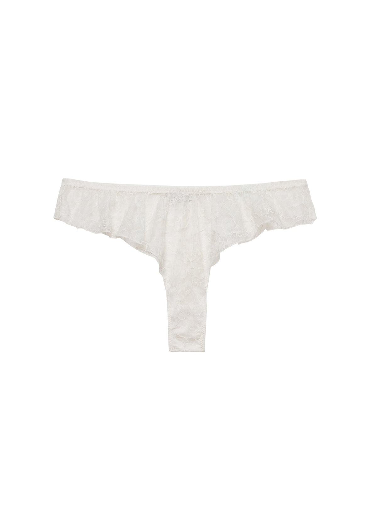 Ivory Jasmine Lace Flutter Panty - Fleur du Mal