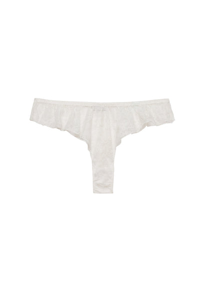 Ivory Jasmine Lace Flutter Panty - Fleur du Mal