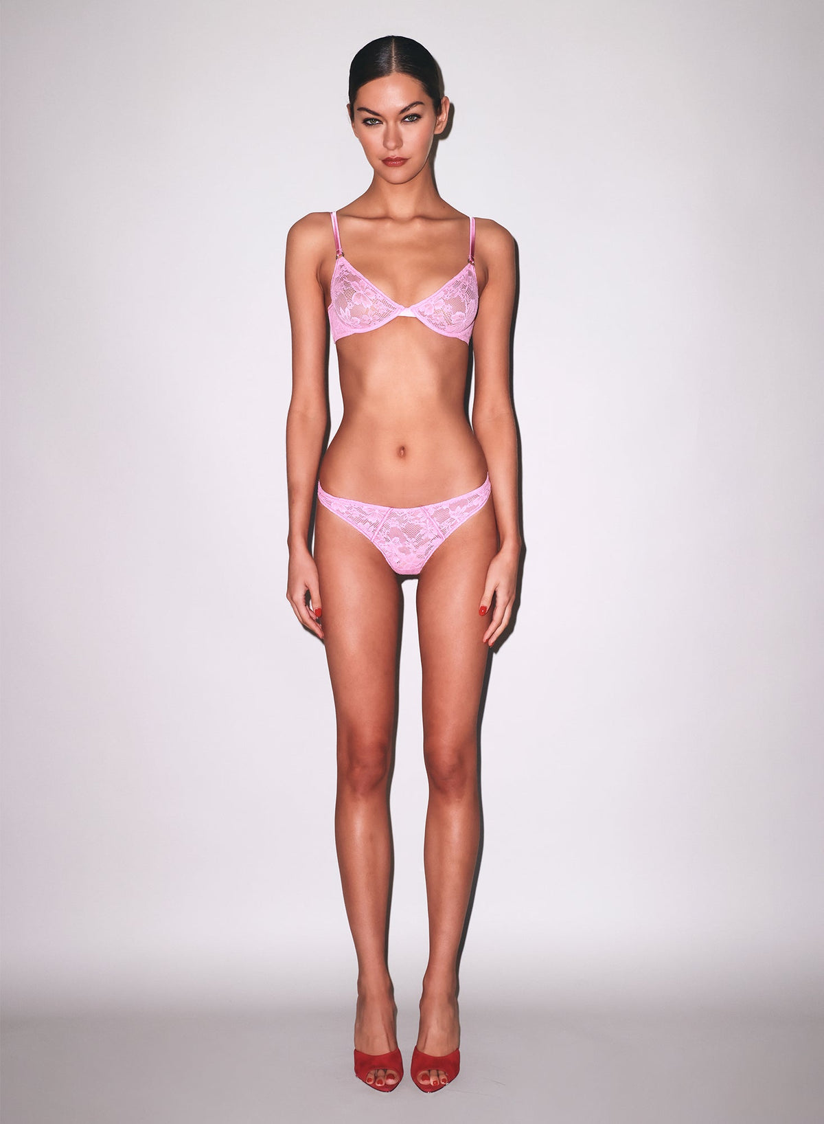 Bisou Pink Le Stretch Lace Cheeky - Fleur du Mal