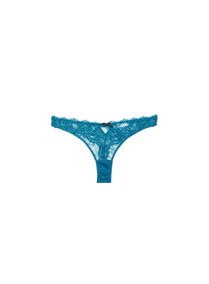 Aquamarine Bianca Lace Thong - Fleur du Mal