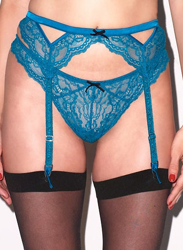 Aquamarine Bianca Lace Cheeky - Fleur du Mal