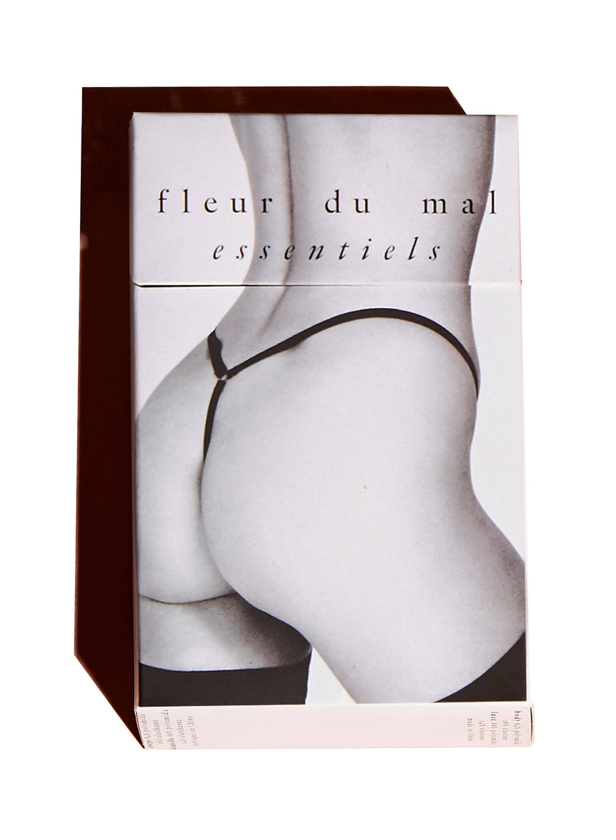 Black Charlotte Lace No Show V-String - Fleur du Mal