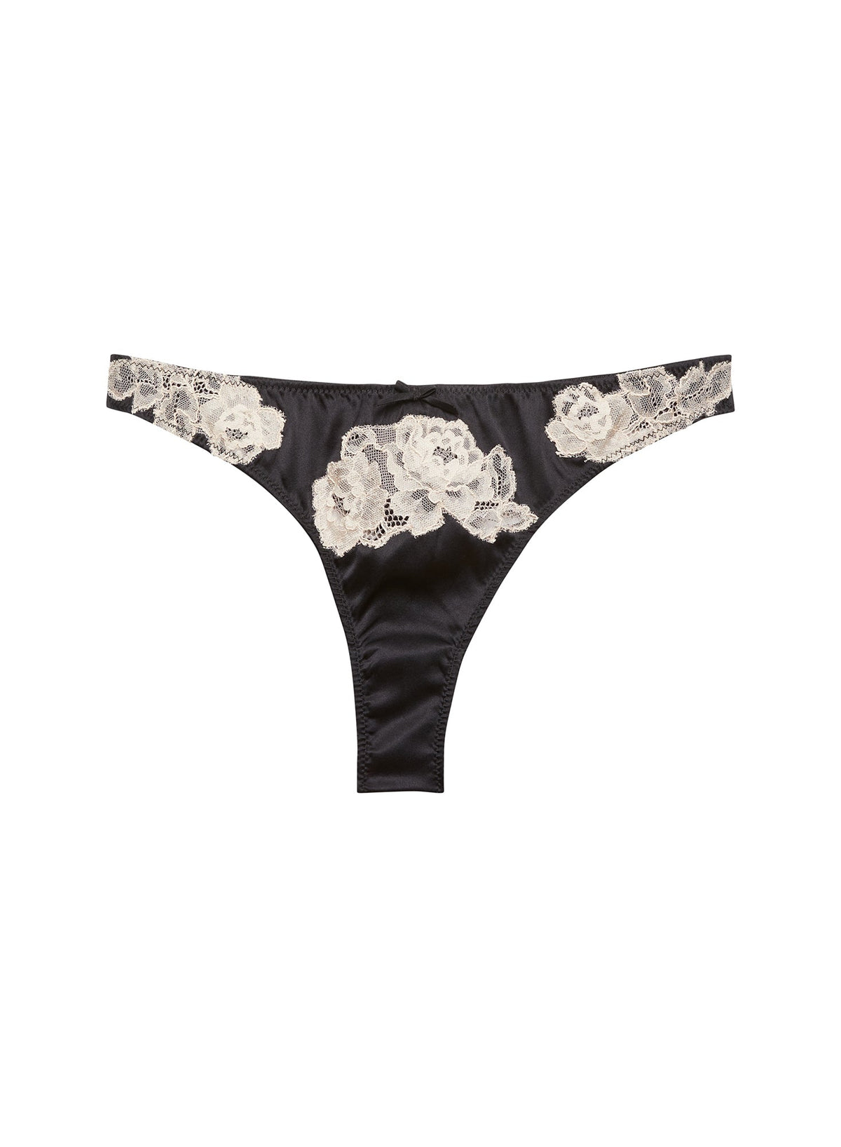 Black Juliet Lace Thong - Fleur du Mal
