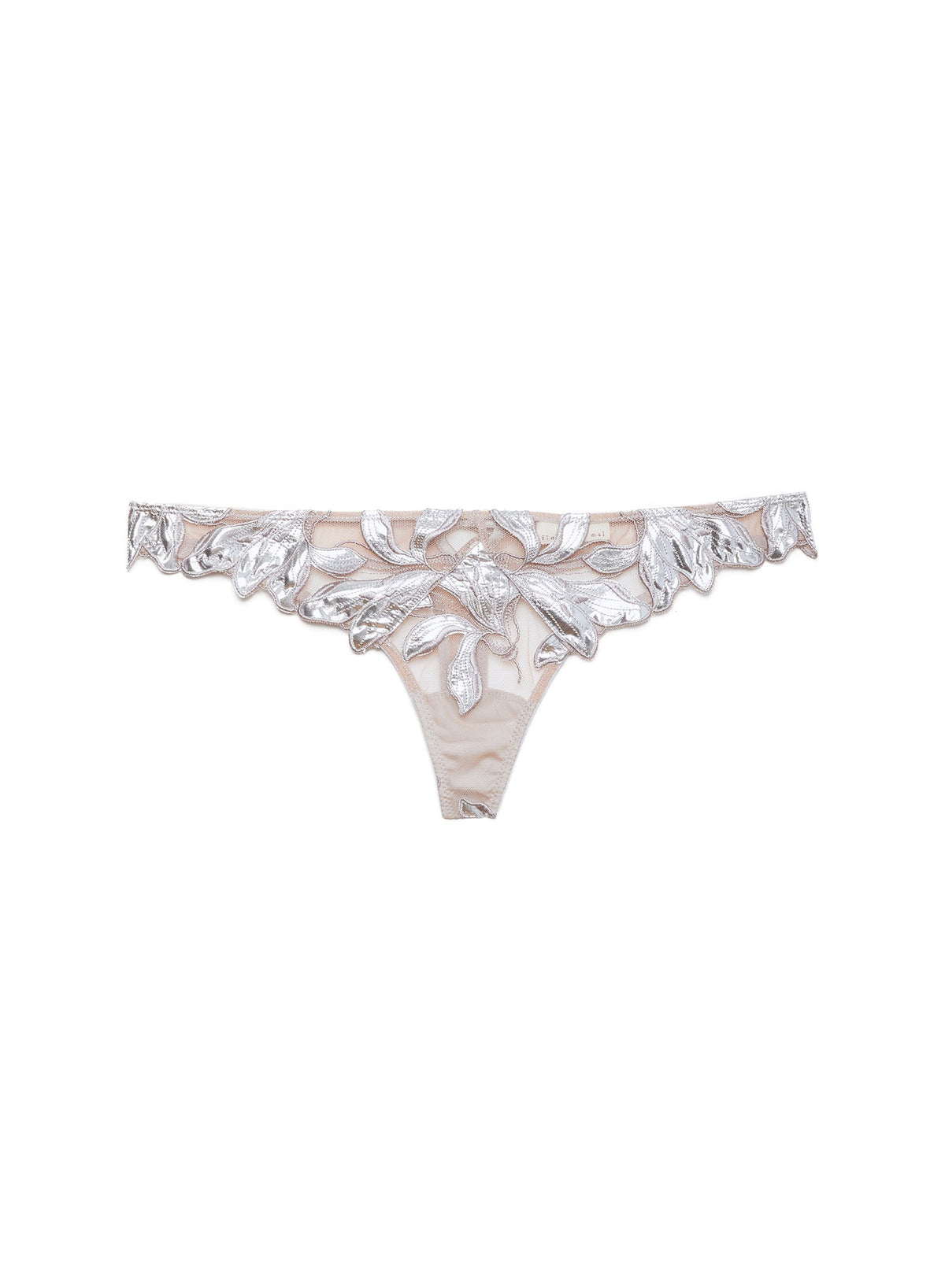 Platinum Lily Embroidery Hipster Thong - Fleur du Mal