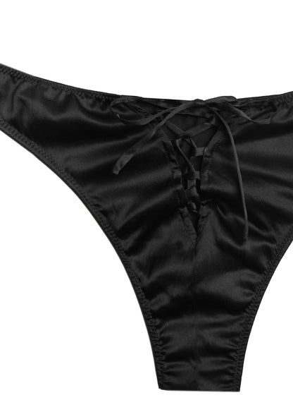 Black Laced Up Luxe Cheeky - Fleur du Mal