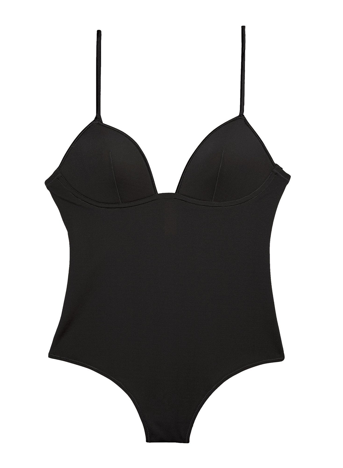 Black Cupped Nonwire Bodysuit - Fleur du Mal