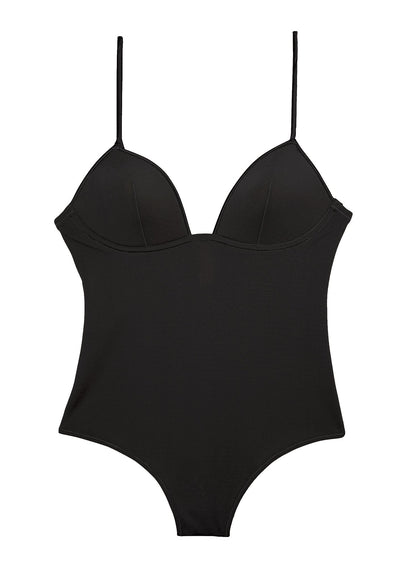 Black Cupped Nonwire Bodysuit - Fleur du Mal