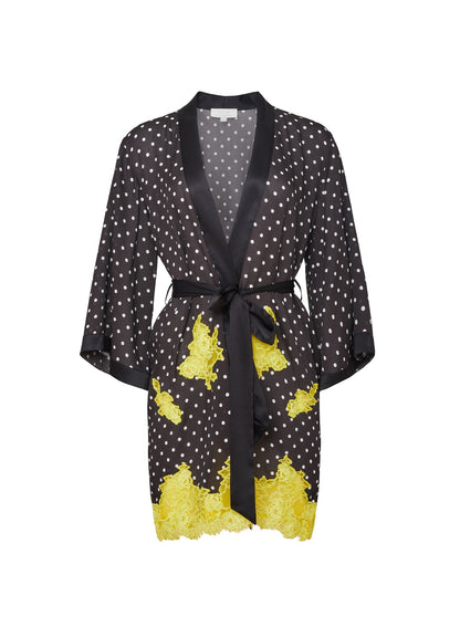 Small Dot Black Juliet Lace Robe - Fleur du Mal