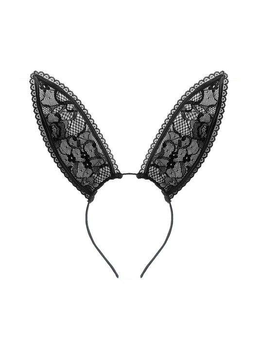 Black Lace Bunny Ears - Fleur du Mal