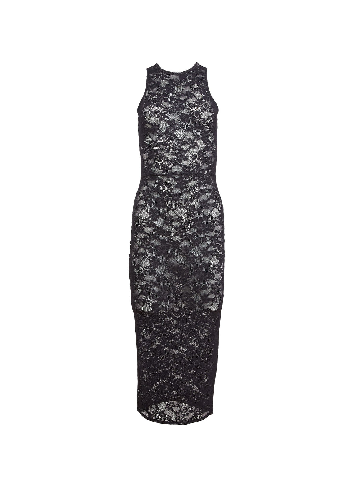 Black Le Stretch Lace Racer Tank Dress - Fleur du Mal