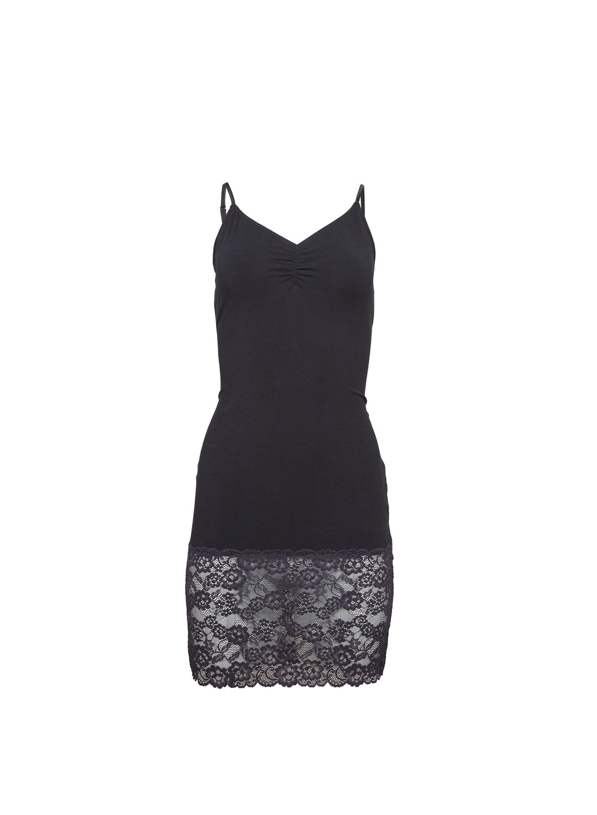 Black Organic Cotton Slip Dress - Fleur du Mal