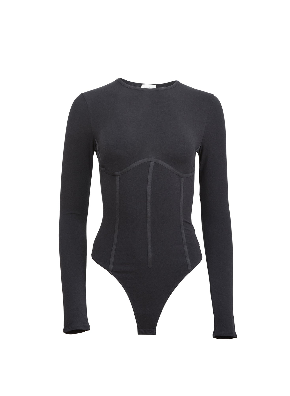 Black Organic Cotton T-Shirt Bodysuit - Fleur du Mal