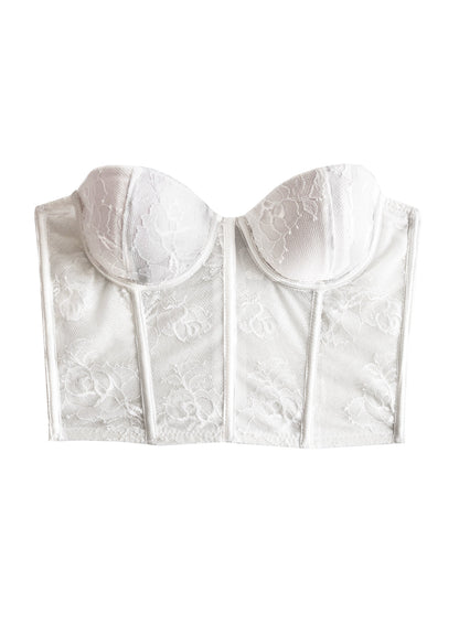 White Bouquet Lace Bustier Top - Fleur du Mal