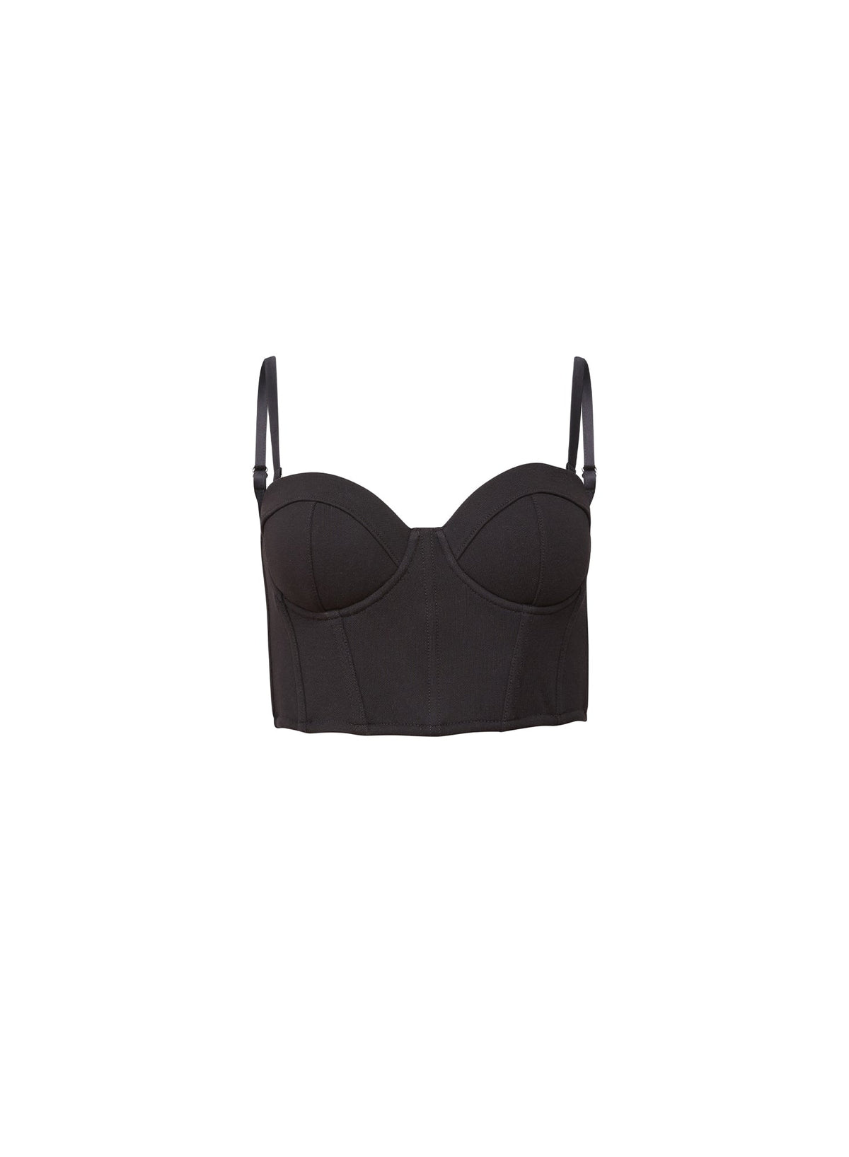Black Cropped Terry Bustier - Fleur du Mal