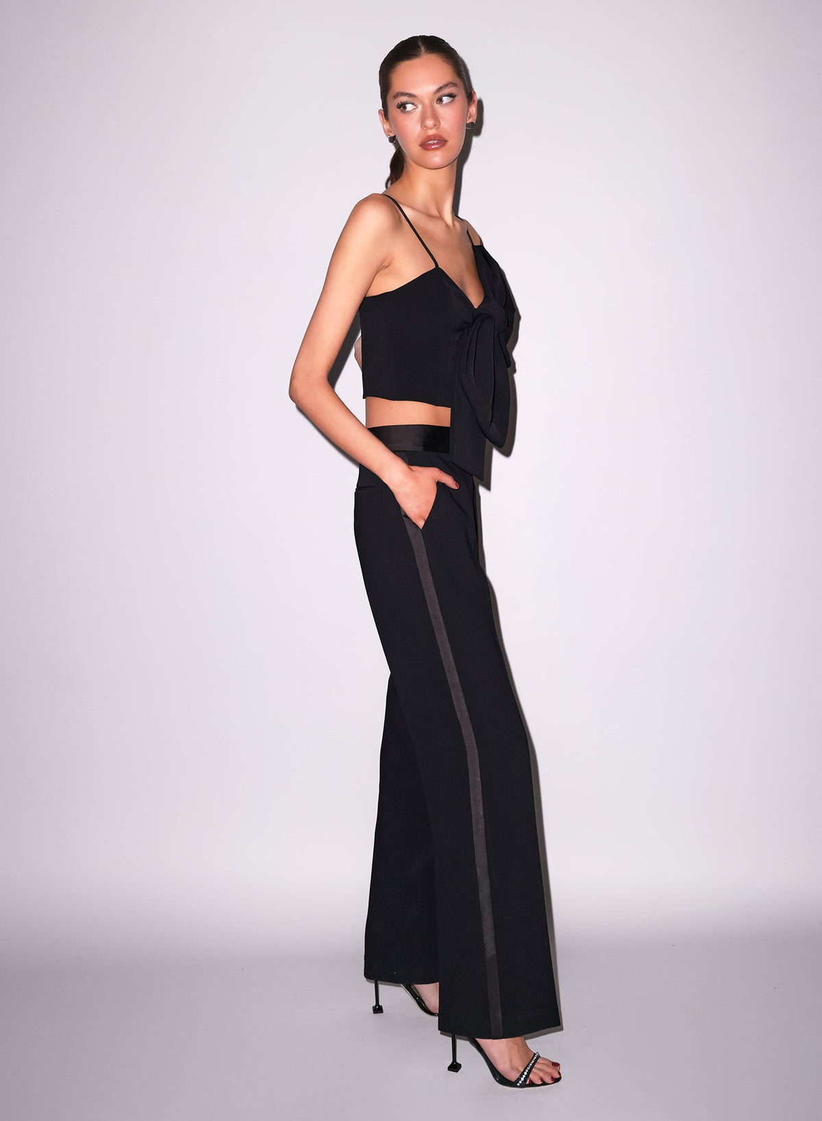 Black Blair Bow Top - Fleur du Mal