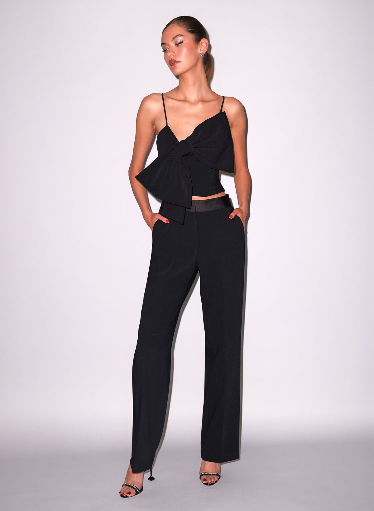 Black Blair Bow Top - Fleur du Mal