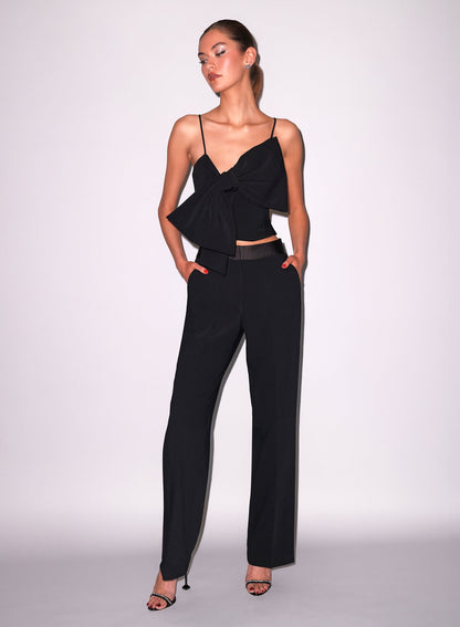 Black Blair Bow Top - Fleur du Mal