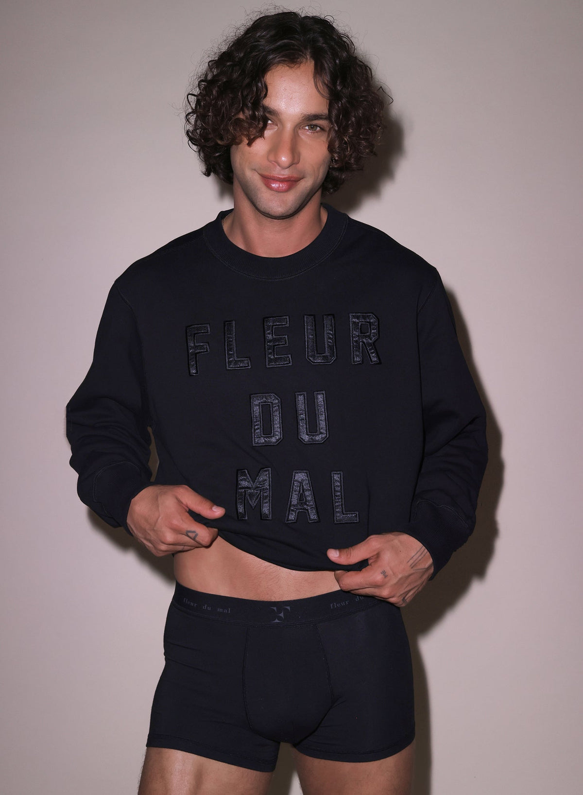 Black Men's Boxer Brief - Fleur du Mal