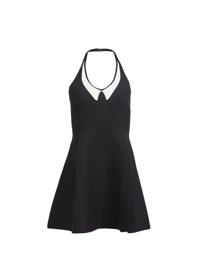 Black Collier Flared Corset Dress - Fleur du Mal