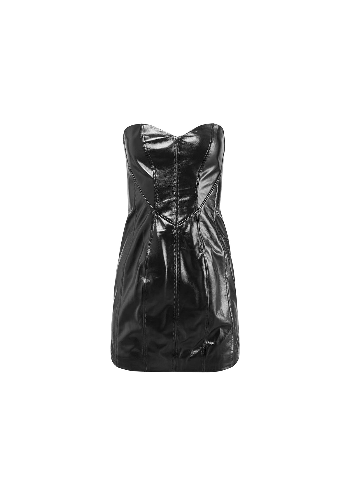 Black Leather Heart Dress - Fleur du Mal
