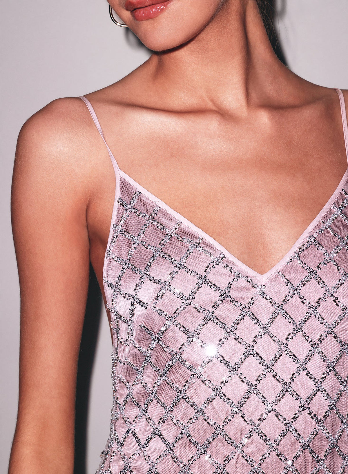 Silver Embellished Midi Dress - Fleur du Mal
