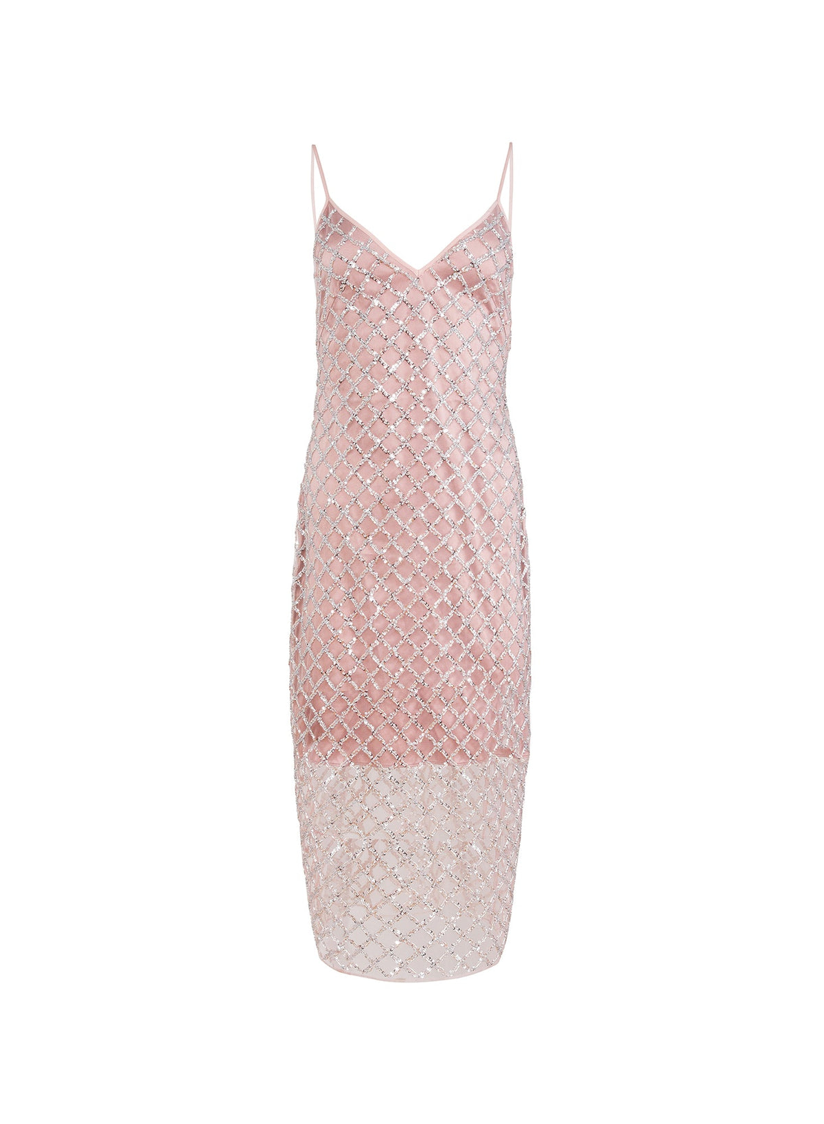 Silver Embellished Midi Dress - Fleur du Mal
