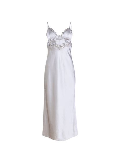 Platinum Lily Embroidery Cutout Slip - Fleur du Mal