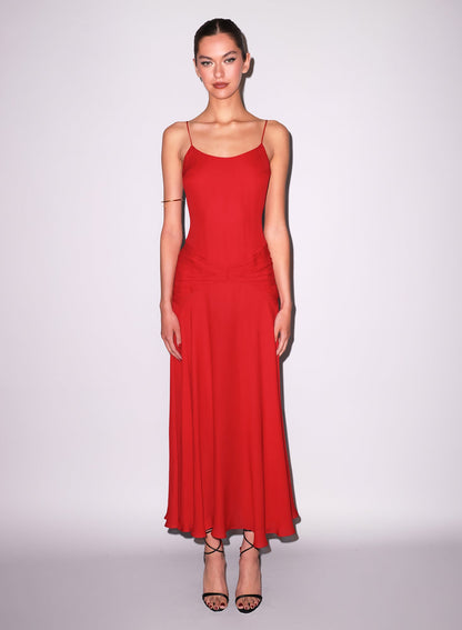 Red Nina Maxi Dress - Fleur du Mal