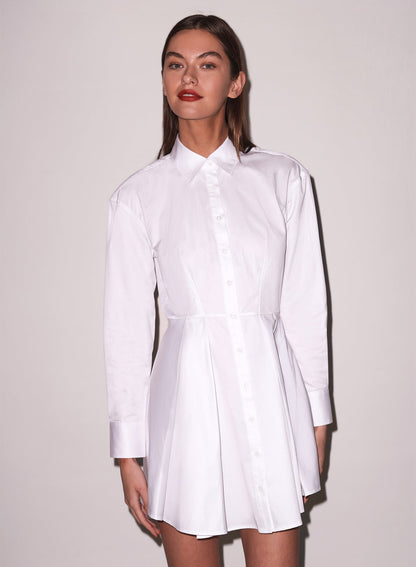 White Zoe Shirt Dress - Fleur du Mal