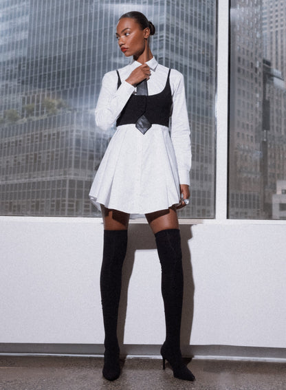 White Zoe Shirt Dress - Fleur du Mal