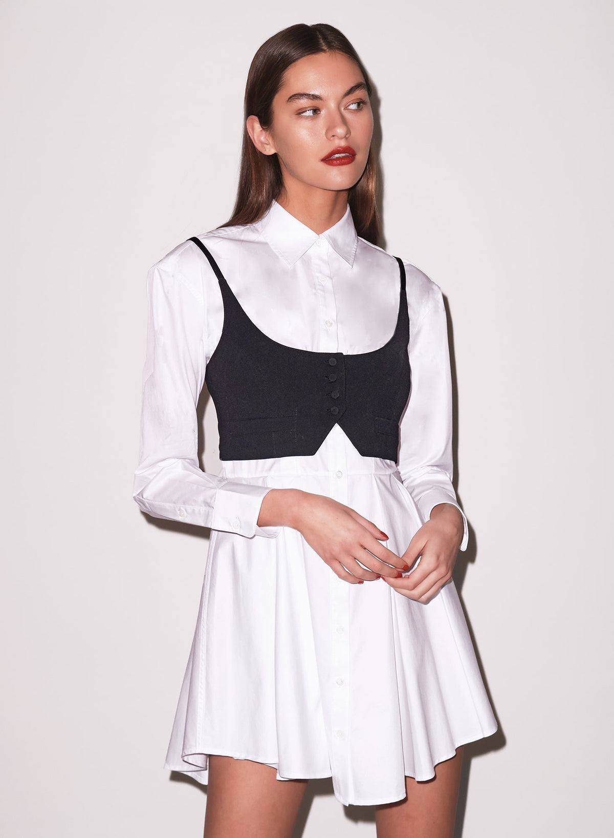 White Zoe Shirt Dress - Fleur du Mal