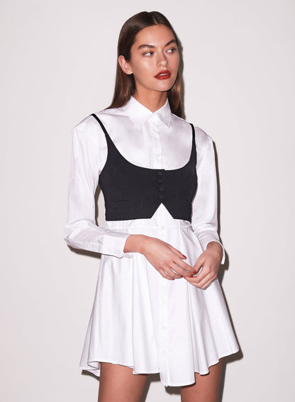 White Zoe Shirt Dress - Fleur du Mal