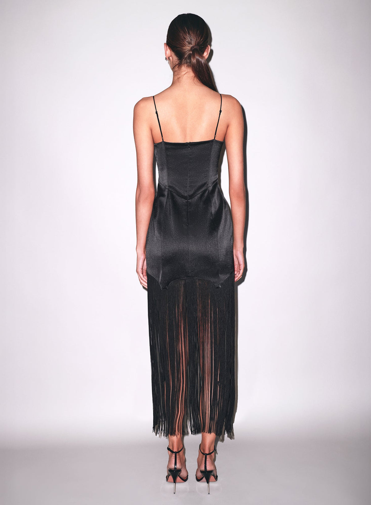 Black Fringe Maxi Dress - Fleur du Mal