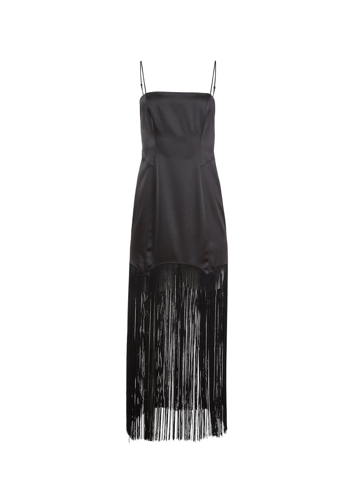 Black Fringe Maxi Dress - Fleur du Mal