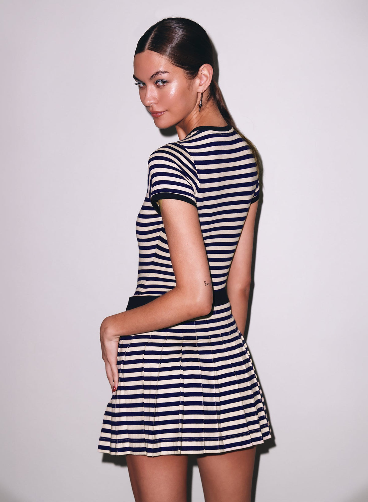 Navy Sand Stripe Ivy Ringer Bodysuit - Fleur du Mal