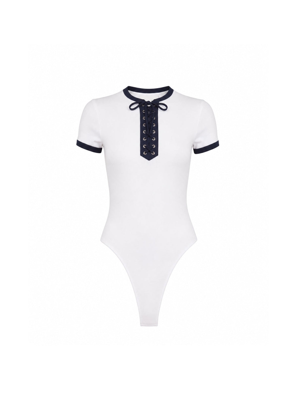 White Ivy Ringer Bodysuit - Fleur du Mal