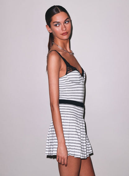 Stone Stripe Ivy Lace Bodysuit - Fleur du Mal