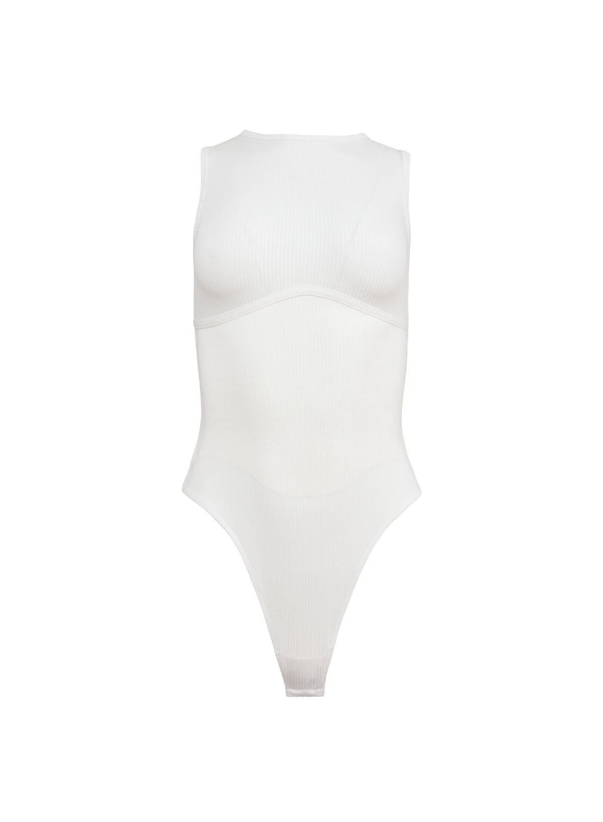 Ivory Hourglass Rib Bodysuit - Fleur du Mal