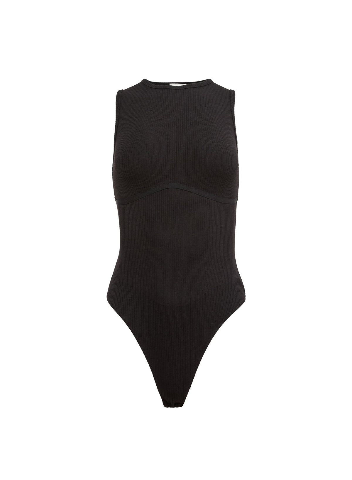 Black Hourglass Rib Bodysuit - Fleur du Mal