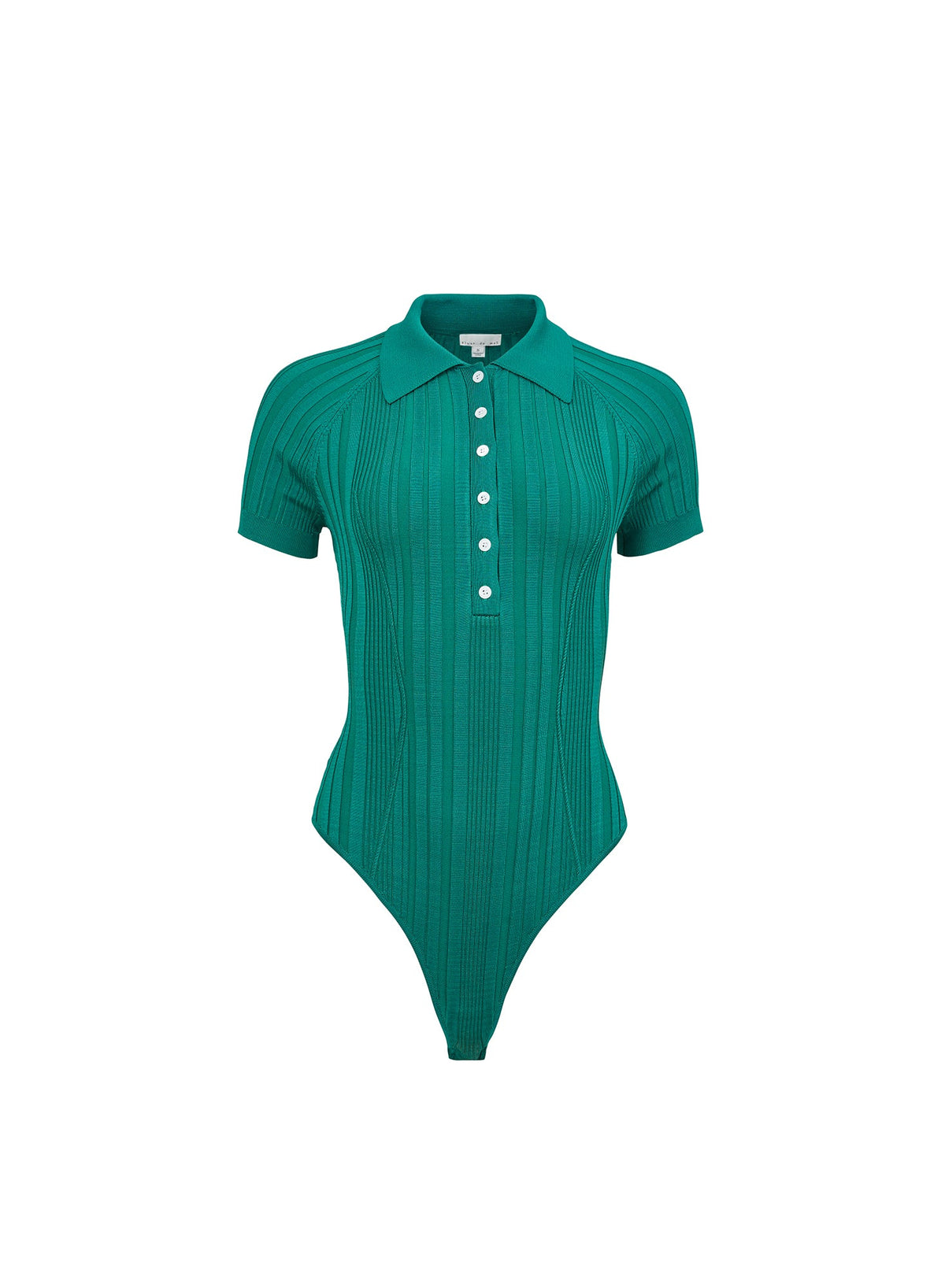 Lucky Green Rib Polo Bodysuit - Fleur du Mal