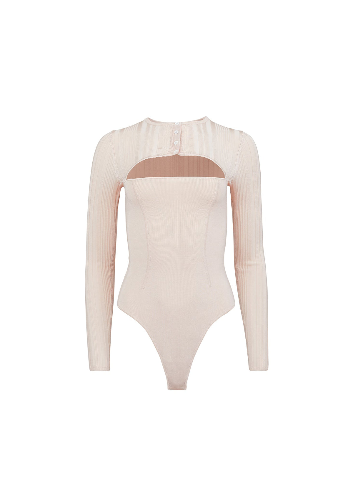 Tan Rib Shrug Bodysuit - Fleur du Mal