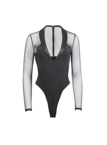 Black Tuxedo Bodysuit - Fleur du Mal